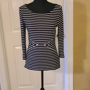 WHBM Black and White Top